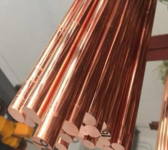 Yüzeyi cilalanmış 99.9% kırmızı bakır Etrafı 10-50 mm C11000 inşaat için katı bakır çubukları