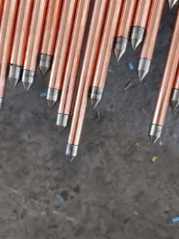 Yüksek iletkenlik toprak çubuğu bakır toprak çubuğu 0.1-50mm veya zeminleme sistemi için özel boyut