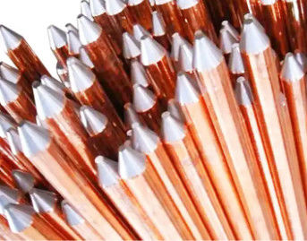 Yüksek iletkenlik toprak çubuğu bakır toprak çubuğu 0.1-50mm veya zeminleme sistemi için özel boyut
