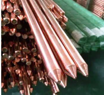 Yüksek iletkenlik toprak çubuğu bakır toprak çubuğu 0.1-50mm veya zeminleme sistemi için özel boyut