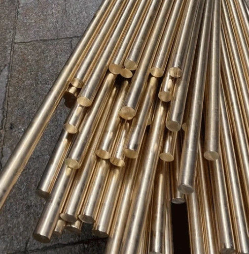 Yüksek Sertlik Berilyum Bakır Alaşım Çubuk Yuvarlak Çubuk 6 mm - 200 mm Elektronik Endüstrisi için
